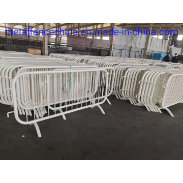 Hot Dipped Galvanized Then Painted White Crowd Control Barrier for Qatar.